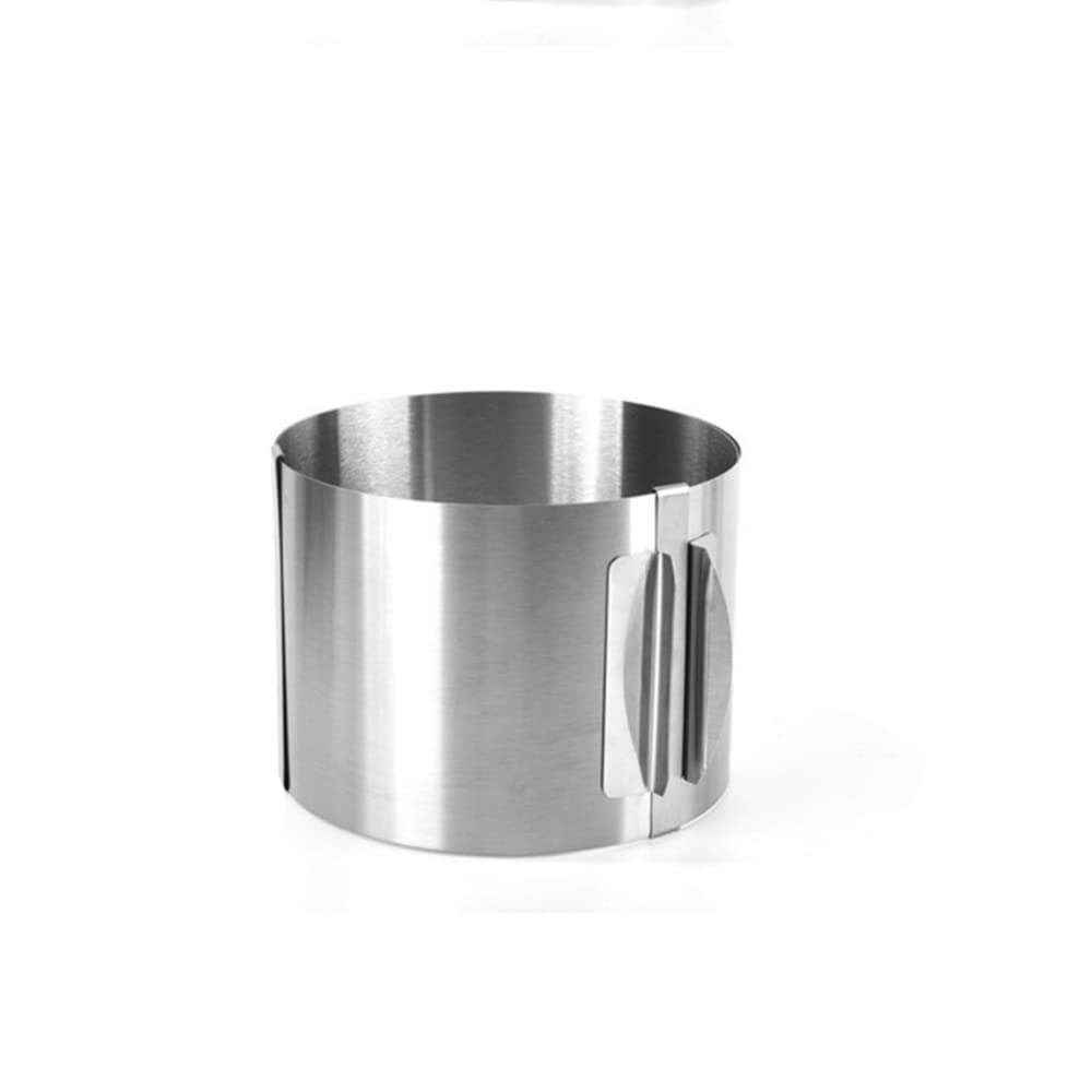 Garvee Stampo Regolabile Telescopico per Mousse in Acciaio Inossidabile 430, 2.4-12 Pollici, Altezza Regolabile, Antiruggine per Pasticcerie e Cucina Domestica