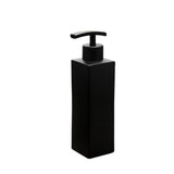 Dispenser di sapone Garvee nero opaco in acciaio inossidabile 304 quadrato da 325 ml per bagno e cucina - Nero