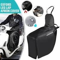 Garvee Copertura Universale Per Gambe Scooter, Grembiule Moto Impermeabile, Lana D'Agnello, Riflettente, Tasca Grande, Nero