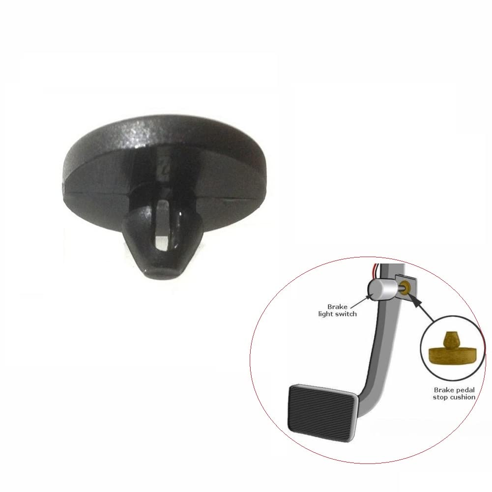 Garvee 12 pezzi di gomma per interruttore luce freno per la maggior parte delle auto, compatto e facile da installare, nero, 1,8 x 1,1 cm