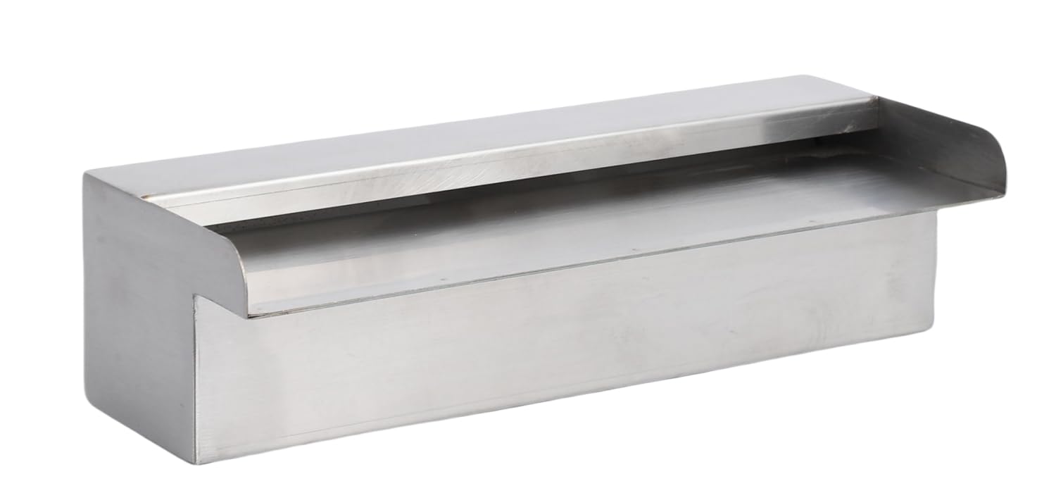 Fontana per piscina Garvee in acciaio inox con cascata, 45 x 11,4 x 8 cm, antiruggine, per giardino e piscina