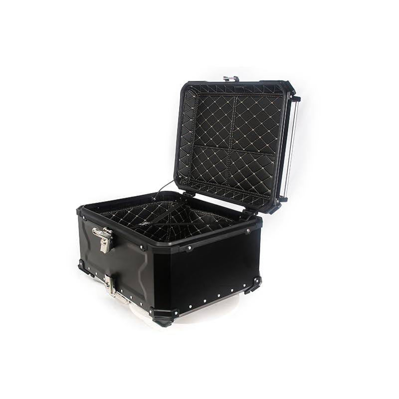 Bauletto per moto Garvee da 80 litri in lega di alluminio con serratura di sicurezza per viaggi, impermeabile, robusto, versatile, argento