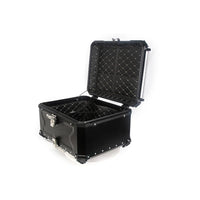 Bauletto per moto Garvee da 80 litri in lega di alluminio con serratura di sicurezza per viaggi, impermeabile, robusto, versatile, argento