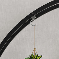 Garvee Plant Stand a 5 ripiani in metallo semicircolare, set da 2 pezzi per soggiorno e balcone, altezza 56" (nero)