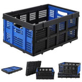 Garvee Robusta Scatola Pieghevole Professionale con Maniglie Touch, 55L, 40x56x26cm, Blu - Pieghevole, Impilabile, Ecologica