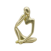 Garvee 3PCS Figurine Artistiche Astratte in Resina Nera - Design Moderno per Scrivania e Soggiorno, Miniature Pensatori, Dimensioni Compatte, Nero