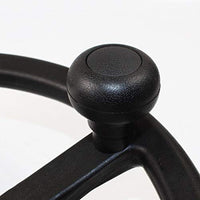 Pomello del volante Garvee da 8 mm, girevole, con impugnatura di potenza per carrelli elevatori e trattori, materiale ABS, superficie liscia, nero