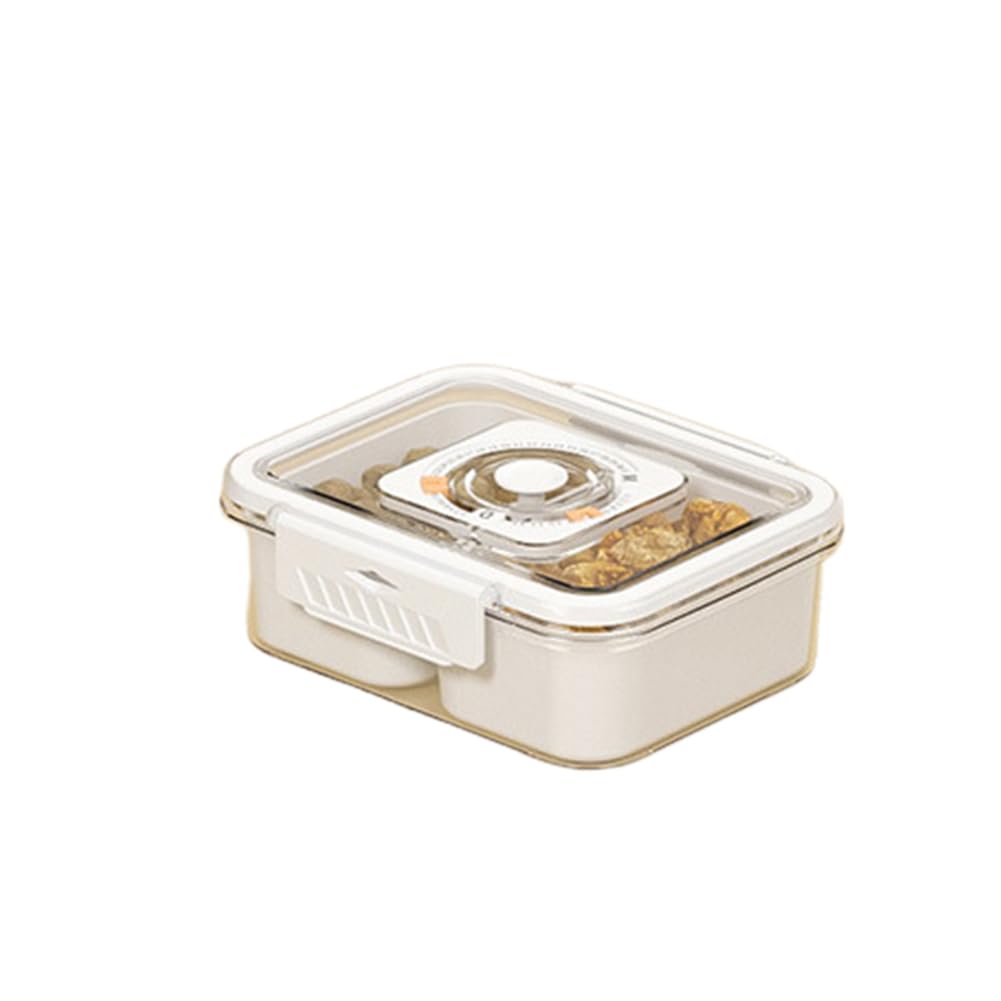 Vassoio di servizio diviso Garvee Large Snack Box con coperchio per piatti da snack portatili, organizer trasparente con scomparti multipli.