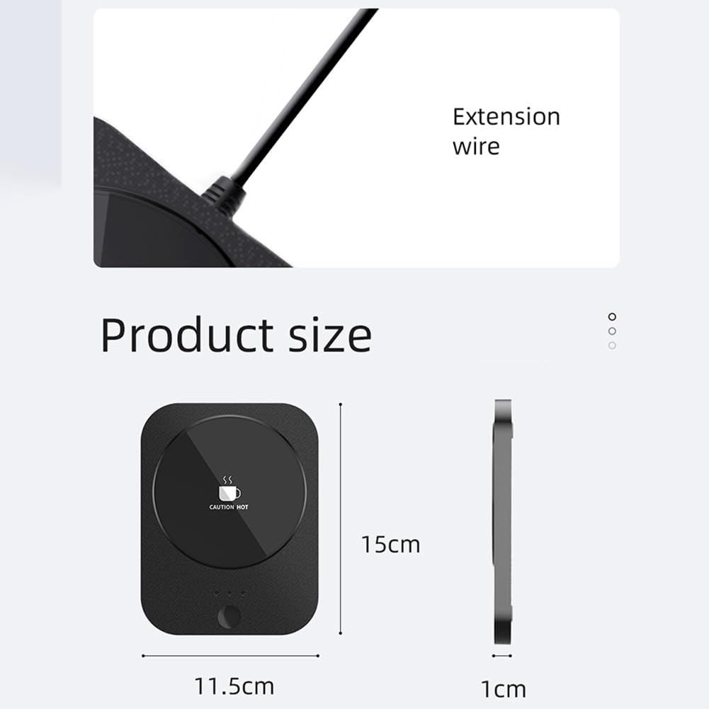 Scalda tazze da caffè Garvee con tazza in ceramica, 3 impostazioni di temperatura, spegnimento automatico dopo 8 ore, nero, ufficio e casa