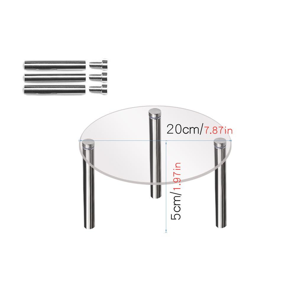 Alzata per Torte Garvee Trasparente 20,3 cm con Gambe Metalliche - Resistente al Calore e Riutilizzabile Torte e Antipasti 115x20x30 cm