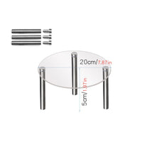 Alzata per Torte Garvee Trasparente 20,3 cm con Gambe Metalliche - Resistente al Calore e Riutilizzabile Torte e Antipasti 115x20x30 cm