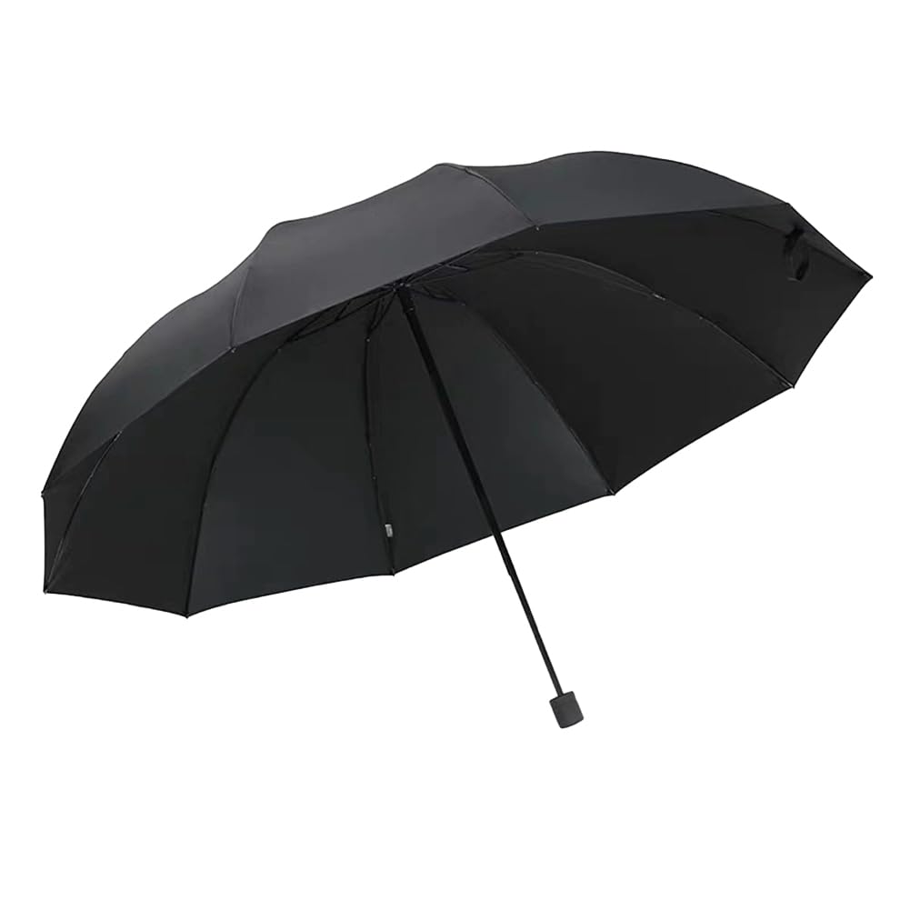 Ombrello Garvee Large Family Antivento Pieghevole Nero 130 cm contro Pioggia e Sole