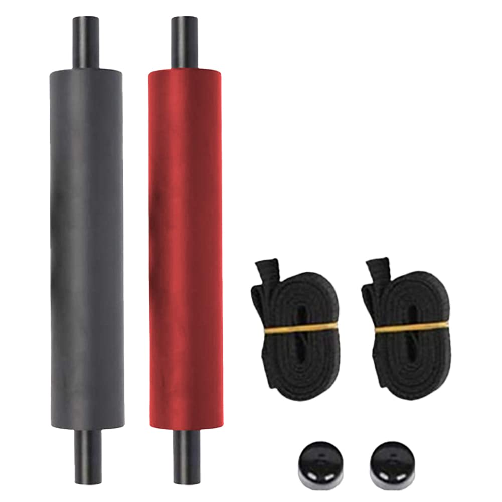 Poggiapiedi per kayak Garvee universali, regolabili, leggeri, con imbottitura per gommoni e kayak, neri, 2 cinghie