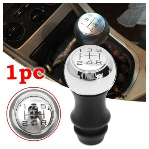 Pomello del cambio Garvee a 5 velocità cromato MT per modelli di auto, durevole, antigraffio, universale, interni auto