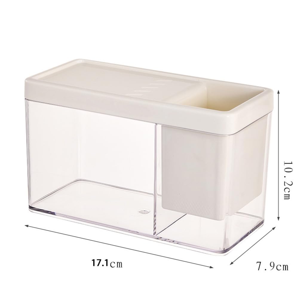 Garvee Kit Acquario Starter Piccolo con Foro Superiore Traspirante, Ampia Apertura, Copertura ABS, Vista Chiara per Ufficio e Soggiorno