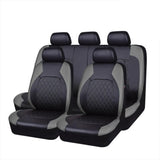 Set di 9 coprisedili per auto Garvee, impermeabili, antiscivolo, in similpelle, universali per auto, camion e SUV. - Nero