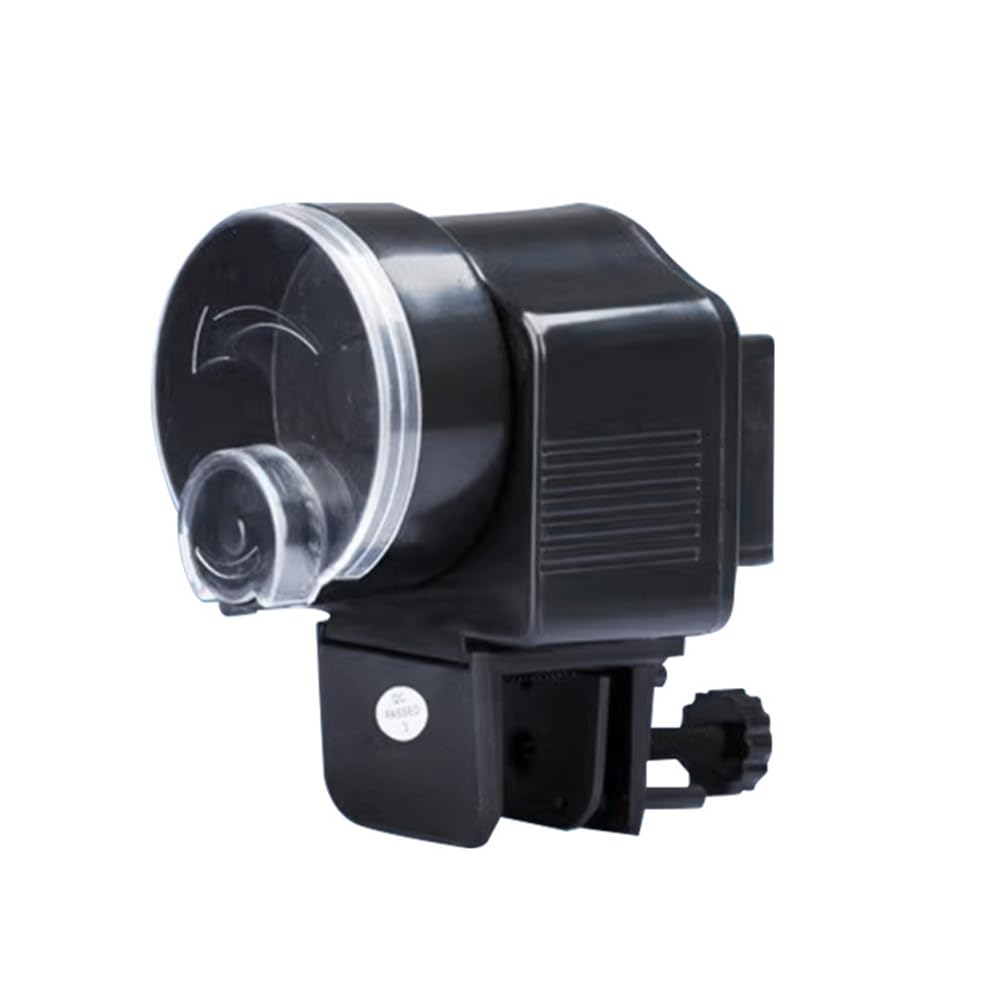 Garvee Dispenser Automatico per Pesci Acquario, Alimentatore Regolabile con 2 Modalità Temporizzate, Batteria, Coperchio Antiumidità, Adatto a Vetri fino a 2.5"