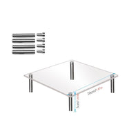 Garvee Tortenständer Acrilico Trasparente 20cm Mit Robuste Metallbeine Für Hochzeiten Und Feste Quadratisch Transparent