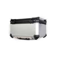 Bauletto per moto Garvee da 80 litri in lega di alluminio con serratura di sicurezza per viaggi, impermeabile, robusto, versatile, argento