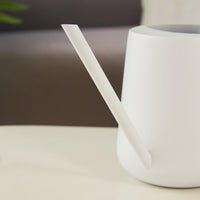 Annaffiatoio Garvee per piante da appartamento da 900 ml con beccuccio lungo e manico in legno per casa e giardino, bianco