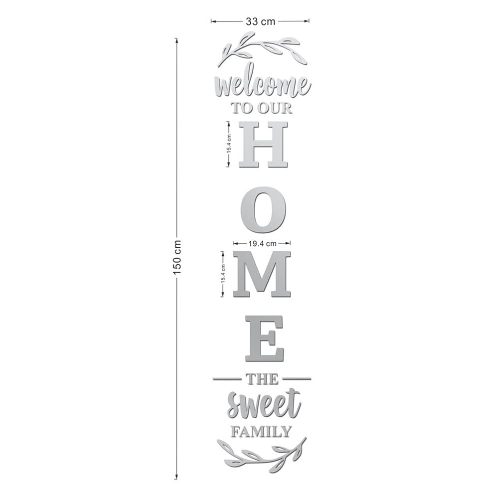Adesivi murali decorativi in acrilico autoadesivo con lettere inglesi Garvee per matrimoni, bambini, ragazze, feste di compleanno