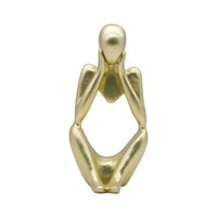 Garvee 3PCS Figurine Artistiche Astratte in Resina Nera - Design Moderno per Scrivania e Soggiorno, Miniature Pensatori, Dimensioni Compatte, Nero