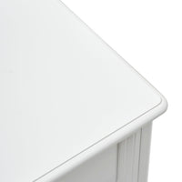 Garvee Set 2 Tavolini Ausiliari Bianchi in MDF con Cassetto e Ripiano, Ideali per Soggiorno e Camera, Design Compatto e Funzionale, Facili da Montare