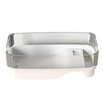 Garvee Acquario per Tartarughe con Piattaforma per Prendere il Sole, Acquario con Foro di Scarico per Tartarughe, Granchi, Rettili, 65 x 32 x 19 cm, Trasparente