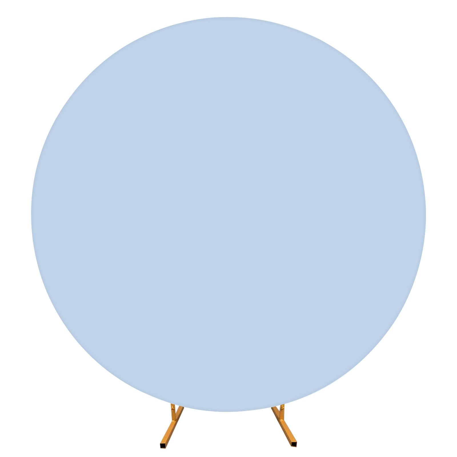 Garvee 6,5 piedi Copertura per fondale rotonda Copertura per arco nuziale per 2 m di diametro Antipiega Elasticizzato Spandex Sfondo fotografico Cerchio Arco di palloncini Baby Shower Matrimonio Bianco