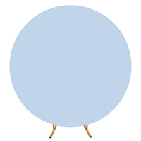 Garvee 6,5 piedi Copertura per fondale rotonda Copertura per arco nuziale per 2 m di diametro Antipiega Elasticizzato Spandex Sfondo fotografico Cerchio Arco di palloncini Baby Shower Matrimonio Bianco