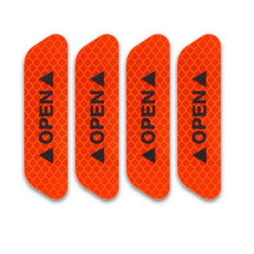 Garvee 4 adesivi riflettenti per portiera auto, gialli, antigraffio, universali per la guida notturna