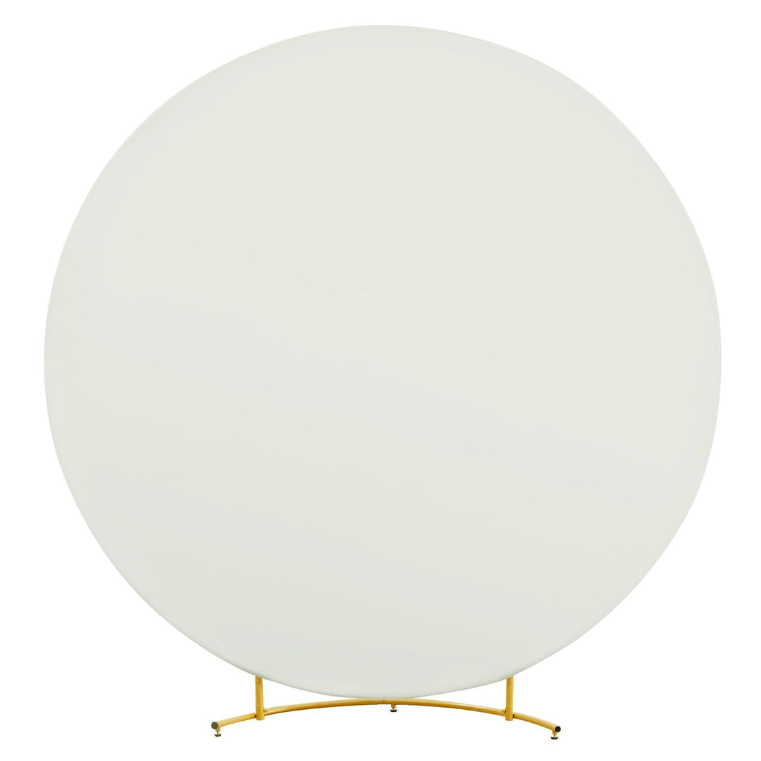 Copertura rotonda in tinta unita con fondo con cerniera, 2,2 m, avorio, per decorazioni per feste, feste di compleanno, banchetti
