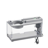 Garvee Micro Landscape Aquarium Set completo con filtro a flusso d'acqua silenzioso per la decorazione della scrivania dell'ufficio 31,5x13x16,5 cm trasparente
