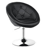 Sgabello da Bar Garvee Ergonomico con Schienale, Altezza Regolabile, Rotazione 360°, Imbottito in Pelle PU, Metallo, Antiscivolo, per Cucina e Ufficio, Bianco, 77-91 cm