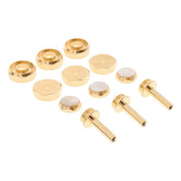 Garvee Set 12 Pulsanti per Tromba in Ottone con Intarsio Turchese - Accessori per Strumenti a Fiato, Montaggio Facile, Design Elegante, Colore Naturale
