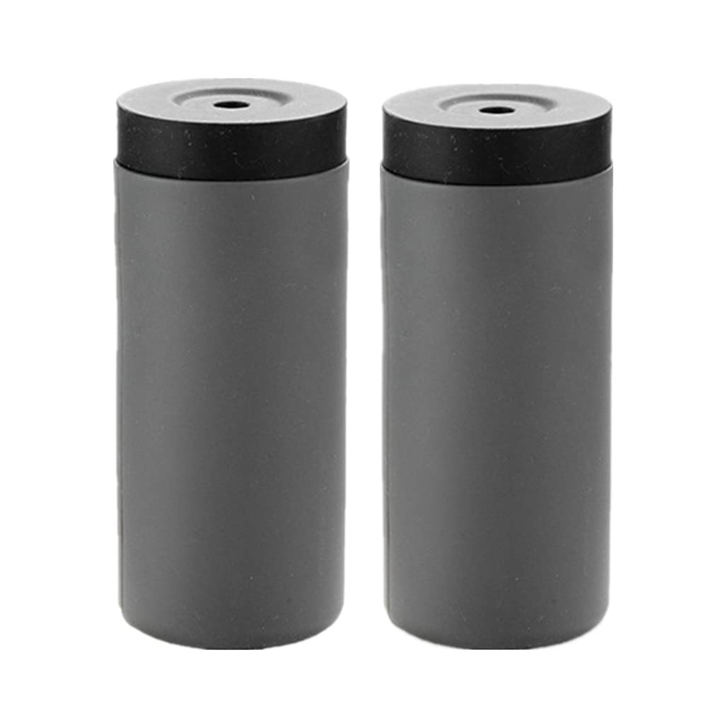 Garvee - Confezione da 2 dispenser di sapone ricaricabili per cucina e bagno, design a pressione, grigio, pratici e moderni