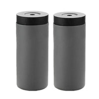 Garvee - Confezione da 2 dispenser di sapone ricaricabili per cucina e bagno, design a pressione, grigio, pratici e moderni