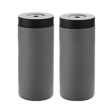 Garvee - Confezione da 2 dispenser di sapone ricaricabili per cucina e bagno, design a pressione, grigio, pratici e moderni