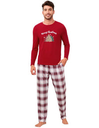 Garvee Christmas Family Pigiama natalizio a maniche lunghe, due pezzi, rosso XL, comodo e caldo per le feste in famiglia