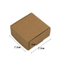 Garvee Cajas De Papel Kraft Resistenti E Riutilizzabili Per Regali E Artigianato, 7,5x7,5x3 Cm, Marrone Naturale