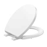 Garvee Sedile WC Rotondo 43 cm Con Rilascio Rapido, Design Anti-Vibrazione, Materiale PP, Cerniere Soft-Close, Bagni E Case In Affitto, Bianco