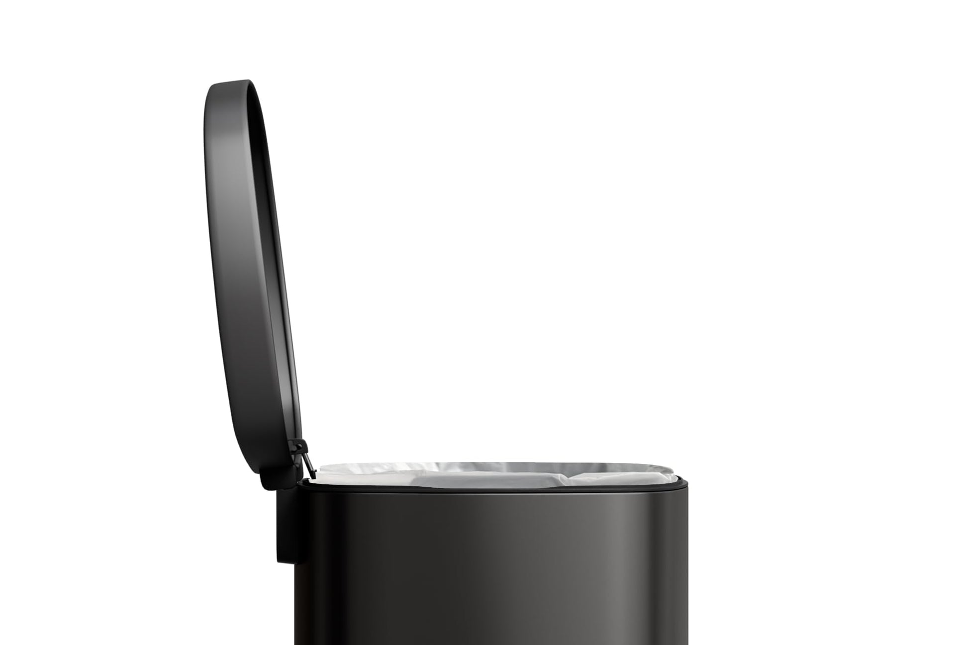 Pattumiera da cucina in metallo Garvee da 13 galloni e 50 litri con coperchio a chiusura ammortizzata e secchio interno per isola cucina, nera ed ergonomica