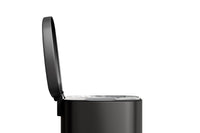Pattumiera da cucina in metallo Garvee da 13 galloni e 50 litri con coperchio a chiusura ammortizzata e secchio interno per isola cucina, nera ed ergonomica