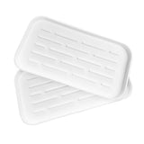 Vassoio portaoggetti per lavello in silicone Garvee, tappetino per asciugatura da cucina, antiscivolo, portaoggetti per lavello da cucina, vassoio raccogligocce, accessorio per il piano di lavoro della cucina del bagno - Bianco