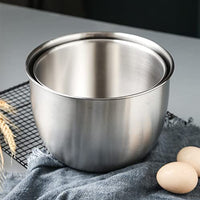 Garvee Ciotola Profonda Anti-Spruzzo in Acciaio Inox 304, Design Impilabile, Bordo Rinforzato, 19x13cm, Finitura Lucida, Per Cucina e Preparazione