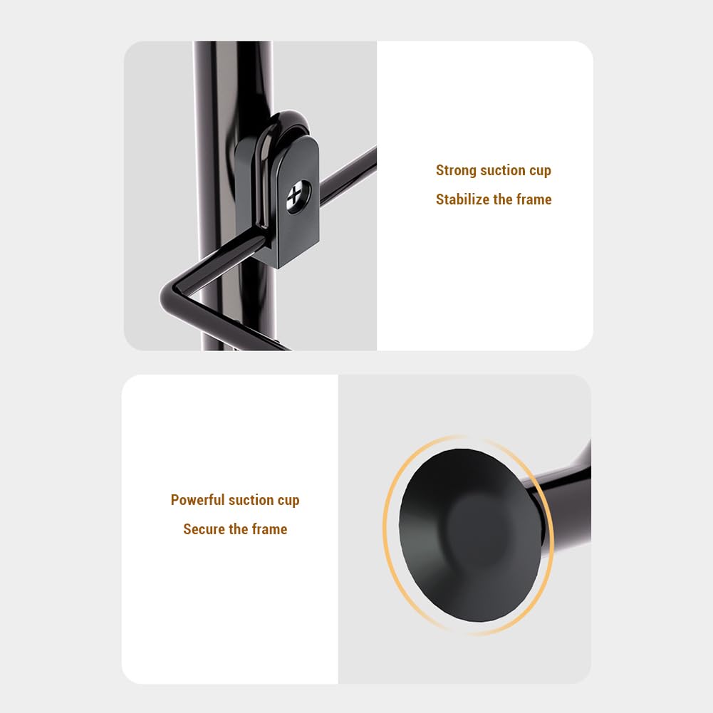 Garvee Portaspezie da Appendere alla Porta, Organizer per Dispensa in Metallo con Cestini Regolabili per Cucina e Bagno, 55 Pollici, Acciaio al Carbonio Nero