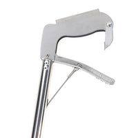 Pinza per serpenti Garvee da 120 cm, extra lunga, in acciaio inox, pieghevole, per catturare rettili, colore argento