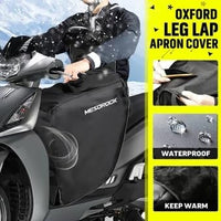 Garvee Copertura Universale Per Gambe Scooter, Grembiule Moto Impermeabile, Lana D'Agnello, Riflettente, Tasca Grande, Nero
