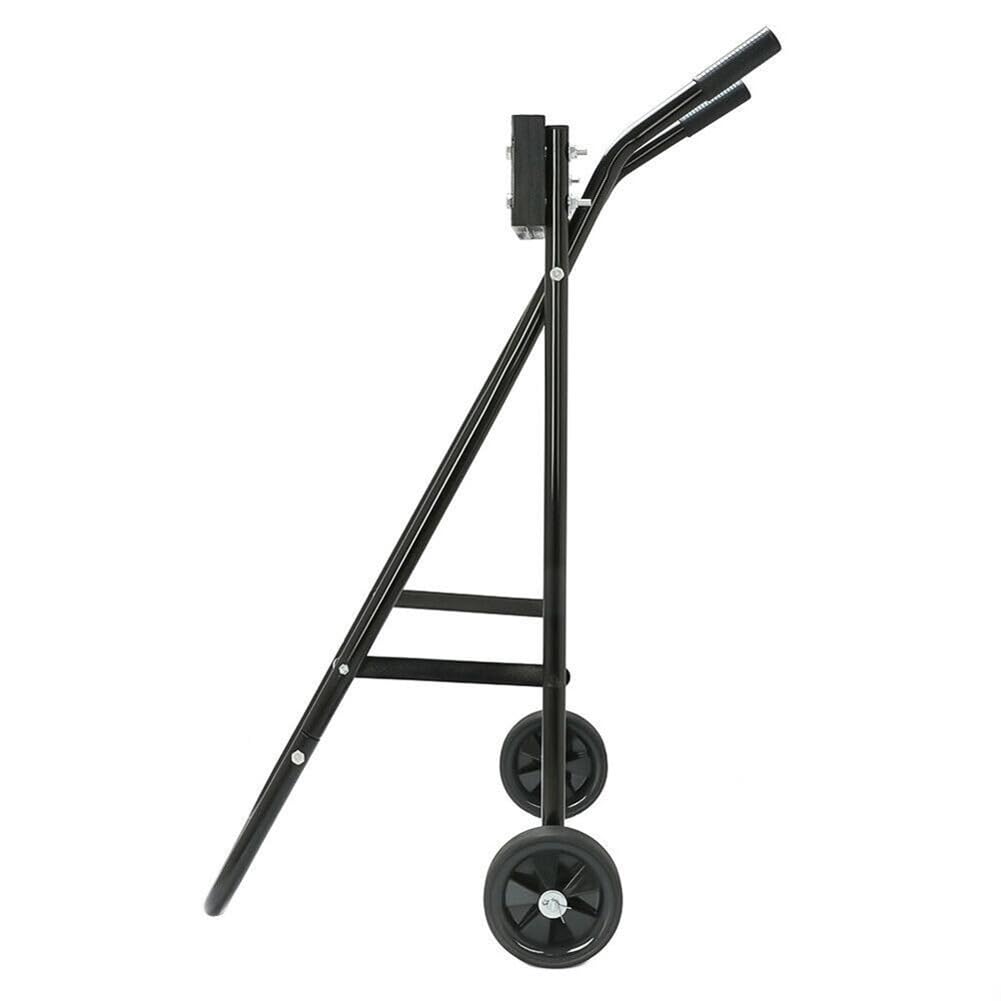 Carrello per motore fuoribordo Garvee, capacità 85 kg, supporto pieghevole per riparazione e trasporto imbarcazioni, altezza 99 cm, ferro, nero