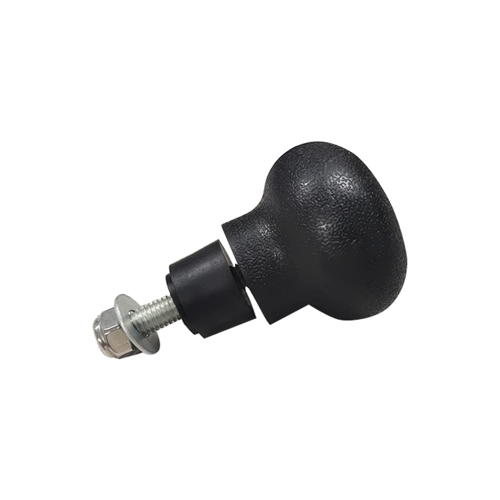 Pomello del volante Garvee da 8 mm, girevole, con impugnatura di potenza per carrelli elevatori e trattori, materiale ABS, superficie liscia, nero